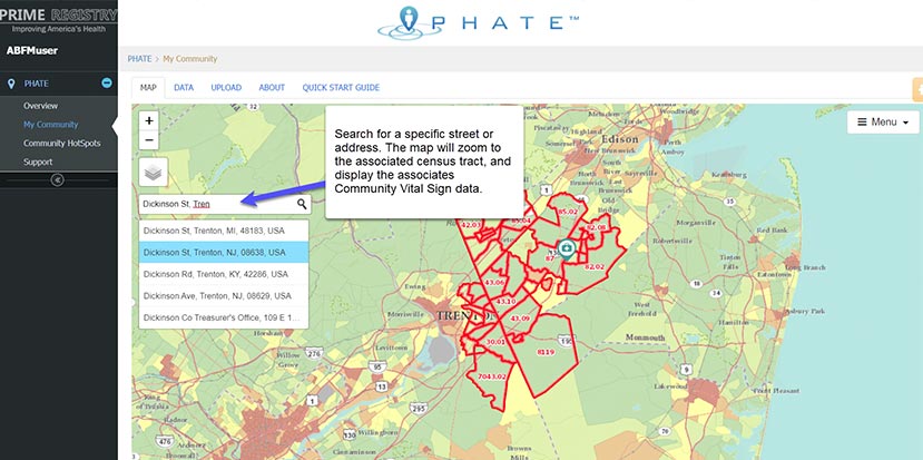 PHATE Screen Shot - Search Feature